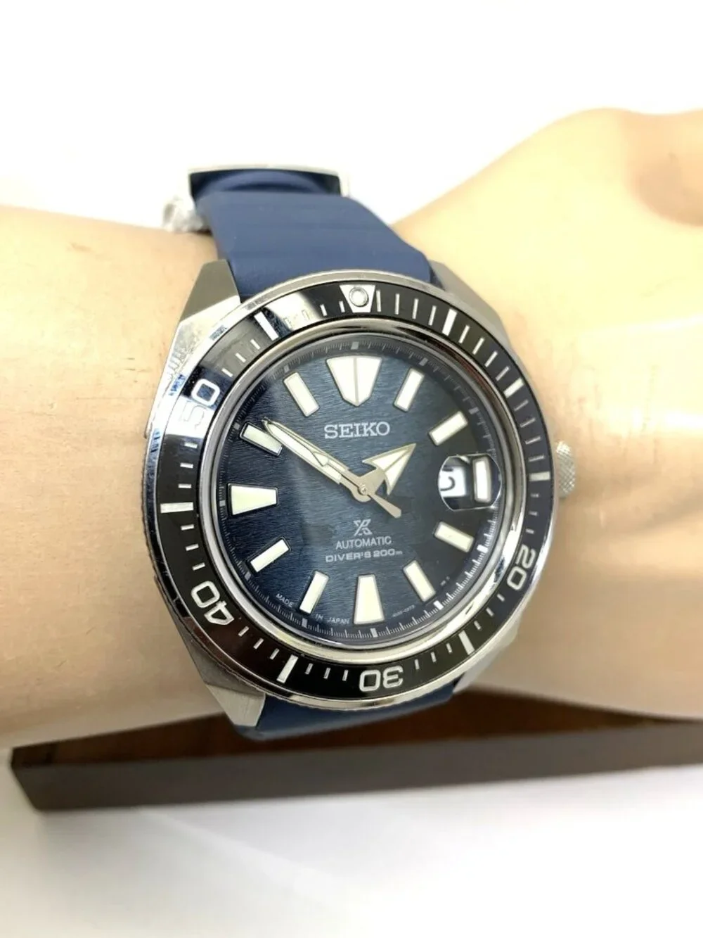 Seiko Prospex King Samurai Men's Watch SRPF79 Automatic Blue Dial Rubber 44mm